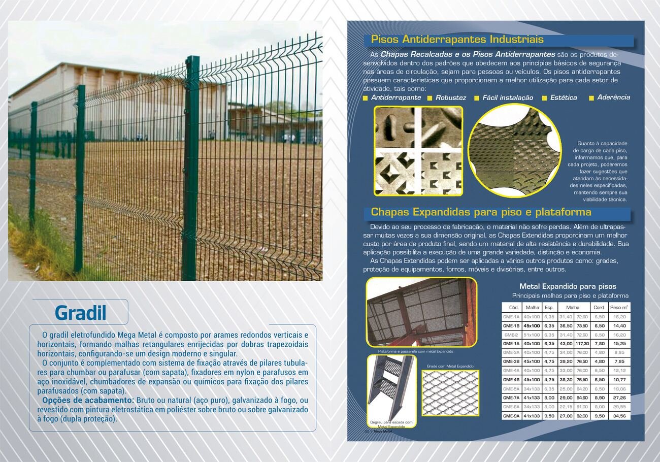 Catálogo impresso em chapa metálica cortada a laser pela Mega Metal