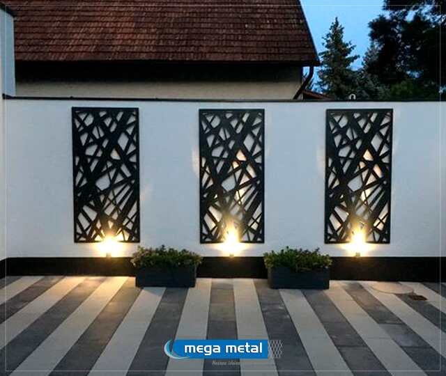 Painéis em chapa metálica cortada a laser pela Mega Metal