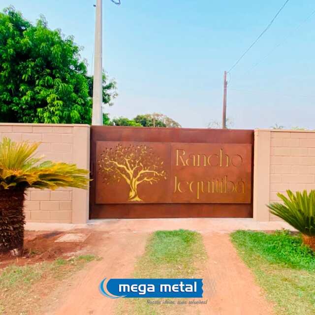 Portões em chapa metálica cortada a laser pela Mega Metal
